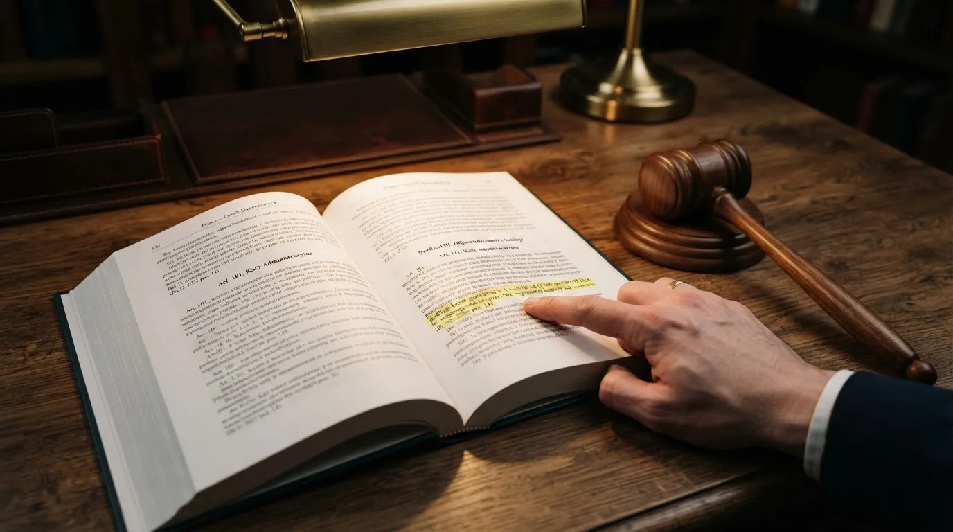 zbliżenie na wydrukowany paragraf ustawy o grach hazardowych leżący obok młotka sędziowskiego